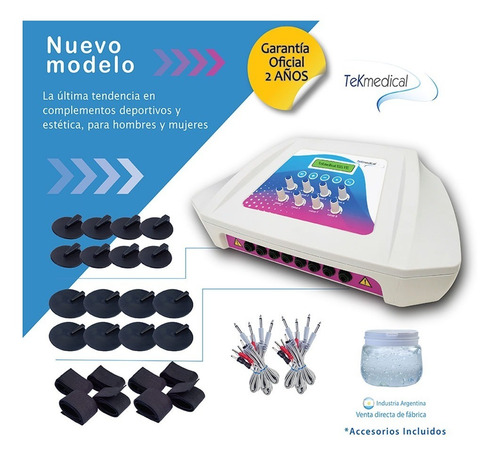 Electroestimulador Tekmedical Isis Fit - 16 Electrodos