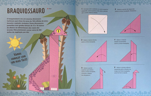 Origami Dinossauros: Livro De Atividades, De Lake Press., Vol. 1. Editorial Vr Editora, Capa Mole, Edição 1 Em Português, 2024
