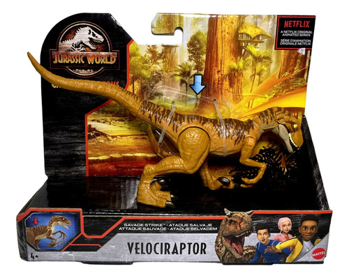 Dinossauro Velociraptor Marrom Jurassic World Mattel