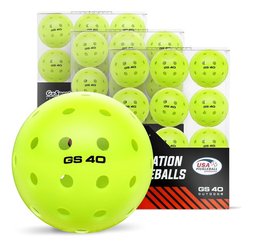 36 Pack De Pelotas De Pickleball Gosports Gs 40 Usapa 