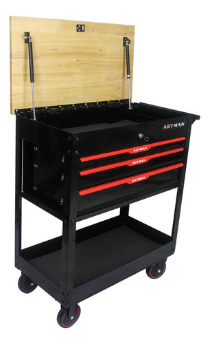 Carrito Herramienta Rodante 3 Cajon Caja Rueda Superior Para