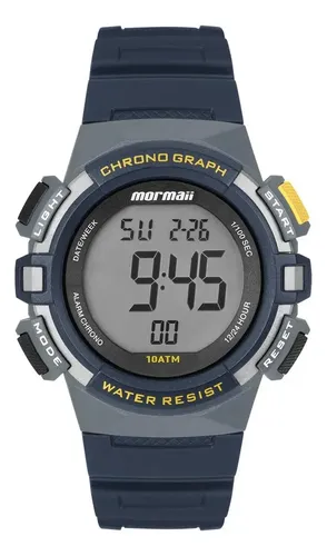 Relógio Digital Mormaii Molcdaar8a Azul Design Esportivo e Resistente à Água