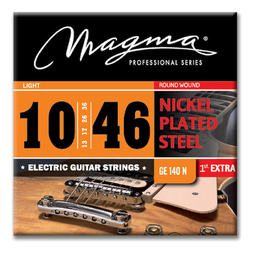 Cuerdas Magma 010 Guitarra Electrica Nickel Ge140n Full