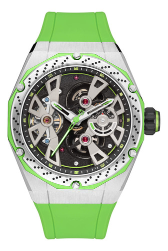 Reloj De Pulsera Minber Para Hombre Racing Collection- 45mm Color de la correa Verde