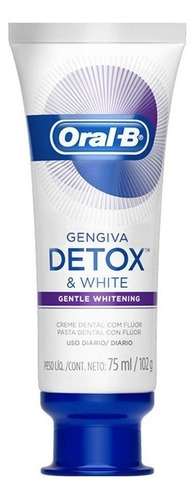 Creme Dental Oral B Gengiva Detox Gentle Whitening 102g