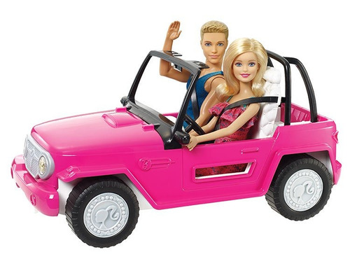 Barbie Set Jeep Auto De Playa Con Barbie Y Ken Beach Cruiser