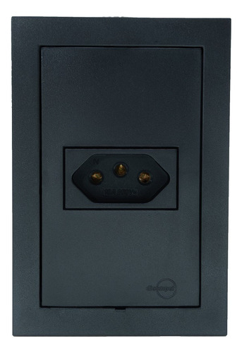 Tomadas Interruptores 15 Pçs Casa Completa Ekron Preto Fosco
