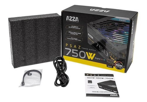 Fuente De Poder Azza 750w 80plus Bronze Rgb