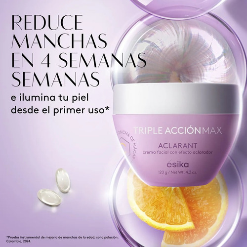 Esika - Triple Acción Max Crema Aclarant Efecto Aclarador Todo Tipo De Piel Día/noche