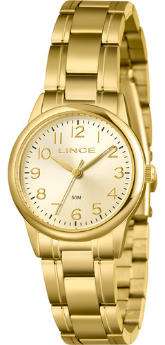 Kit Relógio Feminino Lince Colar E Brincos Com Detalhes Lrgm033l30