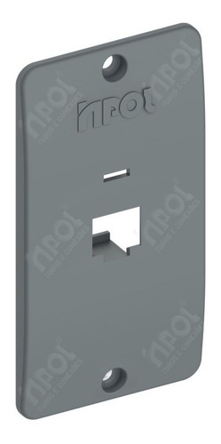 Kit Com 10pçs Tampa P/condulete 1pol Para 1 Rj45 Cinza