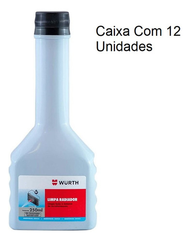 Caixa C/12 Limpa Radiador Wurth 250ml Limpeza Arrefecimento