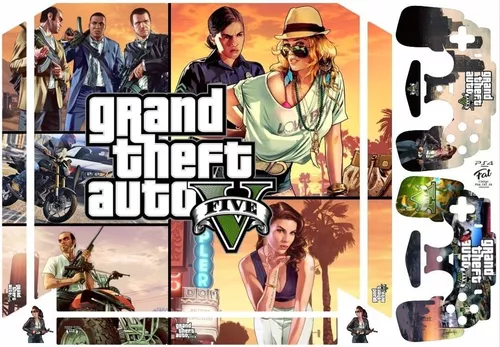 Poster Cartaz GTA V PS3 PS4 Playstation PC game Xbox 360