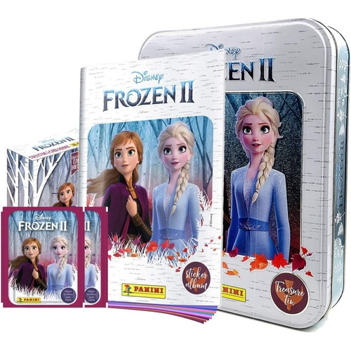 Mega Lata Frozen 2 + Álbum De Estampas + 50 Sobres Panini