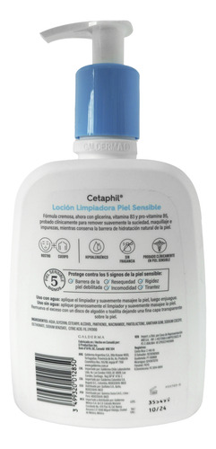 Loción Limpiadora Piel Sensible Cetaphil Dosificador 473ml