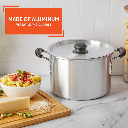 Imusa Ee Uu, Pot De Stock De Aluminio Plateado Imu Con 8