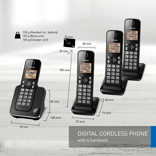 Sistema De Teléfono Inalámbrico Panasonic Kx-tgc384 Con 4 Au