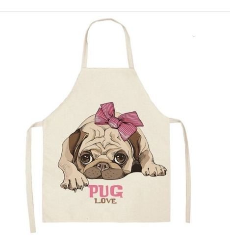 Delantal De Cocina / Mascotas/ Perros Pug Lovers