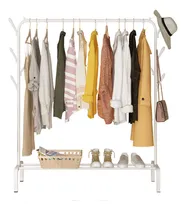 Comprar Perchero Organizador Hogar Ropa Armario Closet Rack Metálico Rack Armable Ropa Organizador Closet Hogar Guardar 150*125cm Blanco
