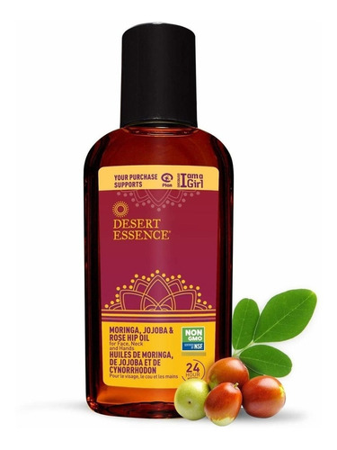 Desert Essence Moringa, Jojoba Y Aceite De Rosa Mosqueta - 2