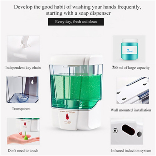 Imagen 8 de 10 de Dispensador Automático De Jabón Dispensador De Jabón De Gel