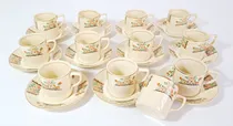 Comprar Juego De Café Johnson Bros Loza England 11 Duos Antiguo Blanco Floreado