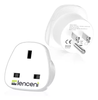 Adaptador Lencent Uk Inglaterra Clavijas Enchufe Ingles X 2