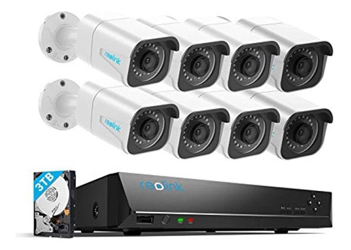 Reolink 4k 16ch Poe Security-camera-system H.265, 8pcs 8mp P
