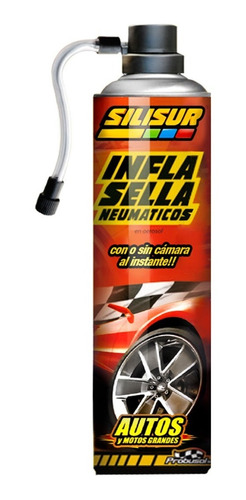 Imagen 2 de 5 de Infla Y Sella Cubiertas Y Neumáticos Auto 300grs Pack 12un