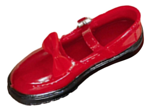 Zapatos De 4cm De Largo Con Lazo Para Muñeca Femenina Rojo