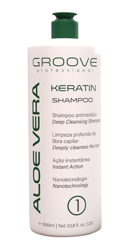 Shampoo Anti Residuos Aloe Vera Keratin Groove 1000 Ml