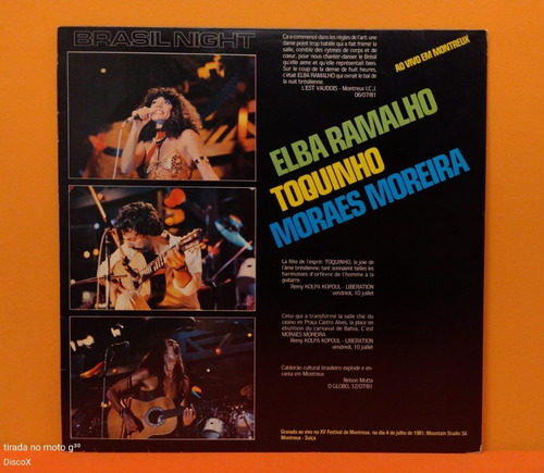 Brasil Night Ao Vivo Em Montreux - Lp Disco De Vinil