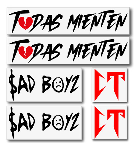 Calcomanías Stickers Vinil Todas Mienten Ct Sad Boyz 6 Pz