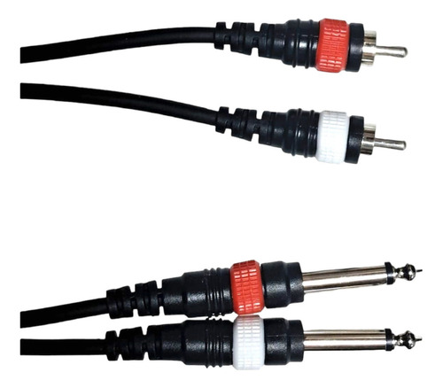 Imagen 1 de 2 de Cable 2 Rca A 2 Plug 1/4 3 Metros Calidad A