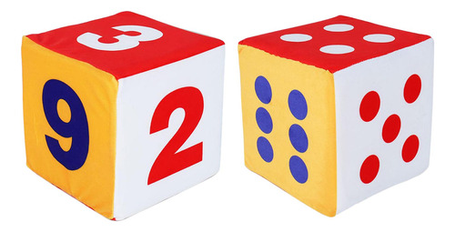 2x Dados Gigantes 15cm Esponja Suave Juego De Dados De