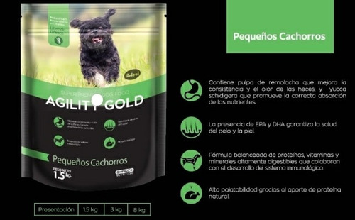 Agility Gold Pequeños Cachorros 8 Kg 