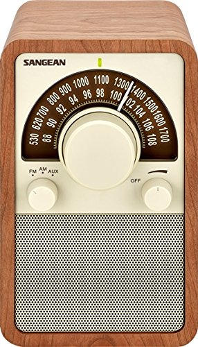 Wr-15wl Am/fm Radio De Madera De Mesa, Nogal