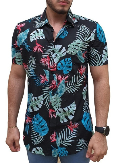 camisa social masculina praia