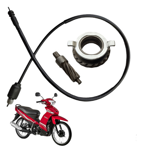 Engrenagem + Pinhão + Cabo Velocímetro Yamaha Crypton 115 K