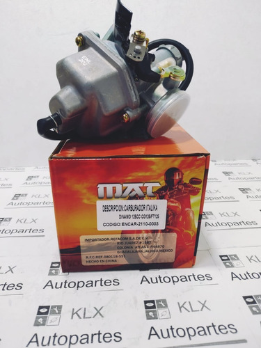 Carburador Moto Italika/dinamo 125cc Cg125/ft125 Pz