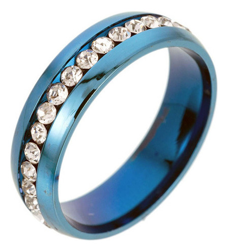 Anillo De Cristal De Acero Inoxidable Para Hombre Y Mujer Co