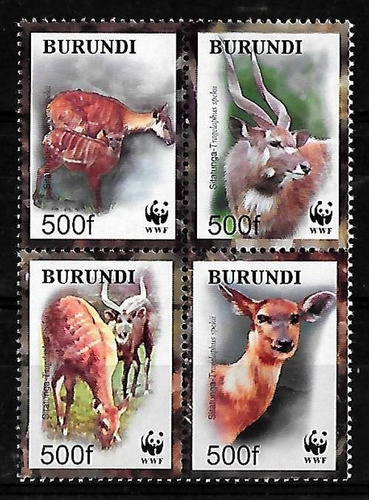 Fauna - Wwf - Antílopes - Burundi 2004 - Serie Mint