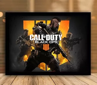 Quadro Poster Gamer Call Of Duty Black Ops 4 Cod Moldura A3