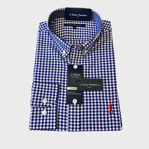 Camisa Manchester Cuadros Azul - Lhonne Classic