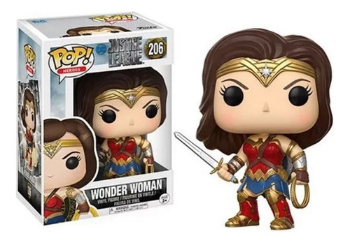 Funko Pop Mulher Maravilha Geek Nerd Liga Da Justiça Heróis 