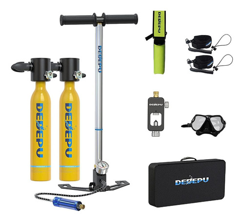 Dedepu S3000-package C 2×0.5l Equipo De Buceo Para Buzo Mini