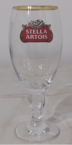 Copa De Vidrio  Stella Artois  250ml. Borde Dorado