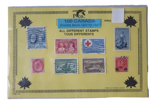 100 Timbres Postales De Canadá 1897 - 1967
