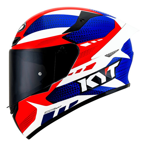 Capacete Kyt Tt Course Gear Blue Red Azul Vermelho Novo 