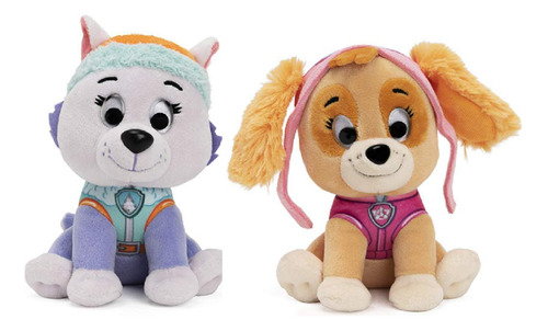 Dhe Gund Paw Patrol - Paquete De 2 Peluches Skye De 6 Pulga. Color Rosa